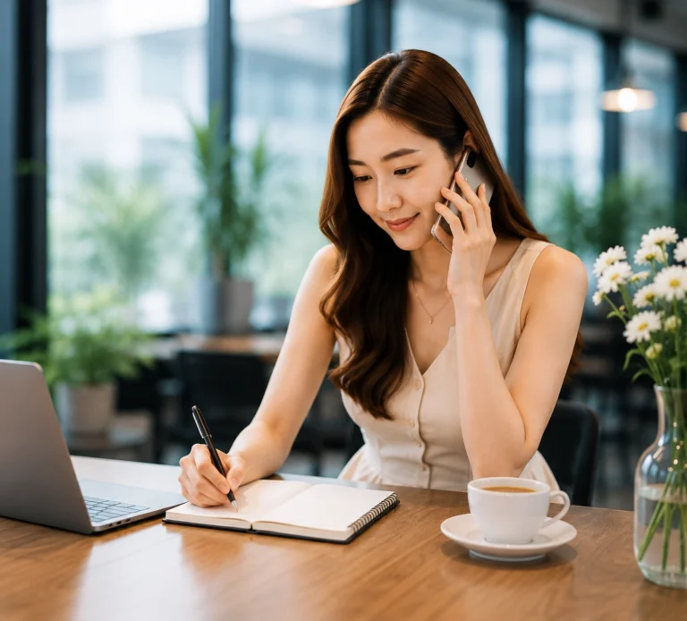 Independent professional working at a desk